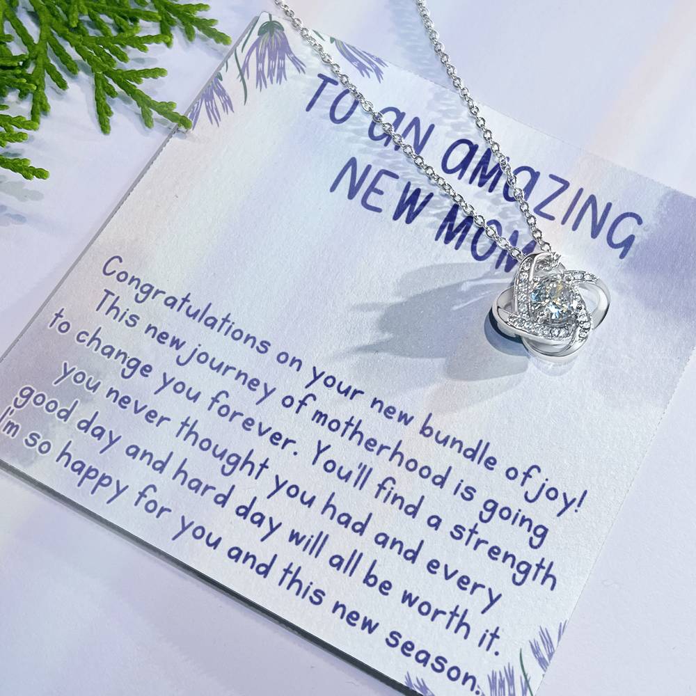 To An Amazing New Mom Necklace, Gift Necklace for New Mom, Congratulations Necklace For New Mom, To My New Mom Necklace From Daughter, Son, Mother Daughter Necklace, New Mom Necklace Gift For Wom