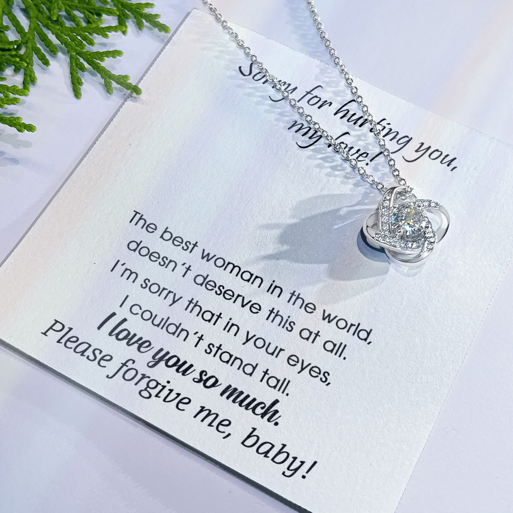 Sorry For Hurting You My Love Necklace For Girlfriend, Soulmate Love Knot Necklace From Boyfriend, Husband, Girlfriend Gift Necklace - Love Knot Pendant Gift For Girlfriend, Soulmate Gift Necklace