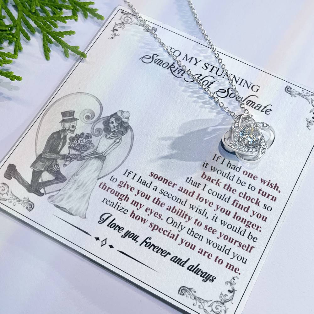 Soulmate Gift Necklace And Box, To My Stunning Smokin Hot Soulmate Necklace From Husband, Boyfriend, My Soulmate Necklace, Soul Mates to My Soulmate Gift Necklace From Husband, Soul Mate Necklaces