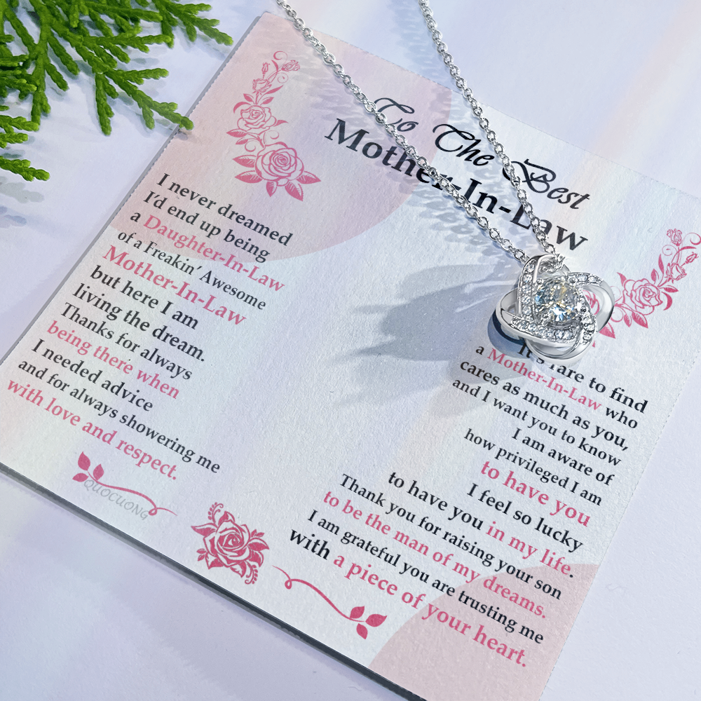 Gift For Mother-In-Law Jewelry Mothers Day Gift Love Knot Necklace Mom Gift