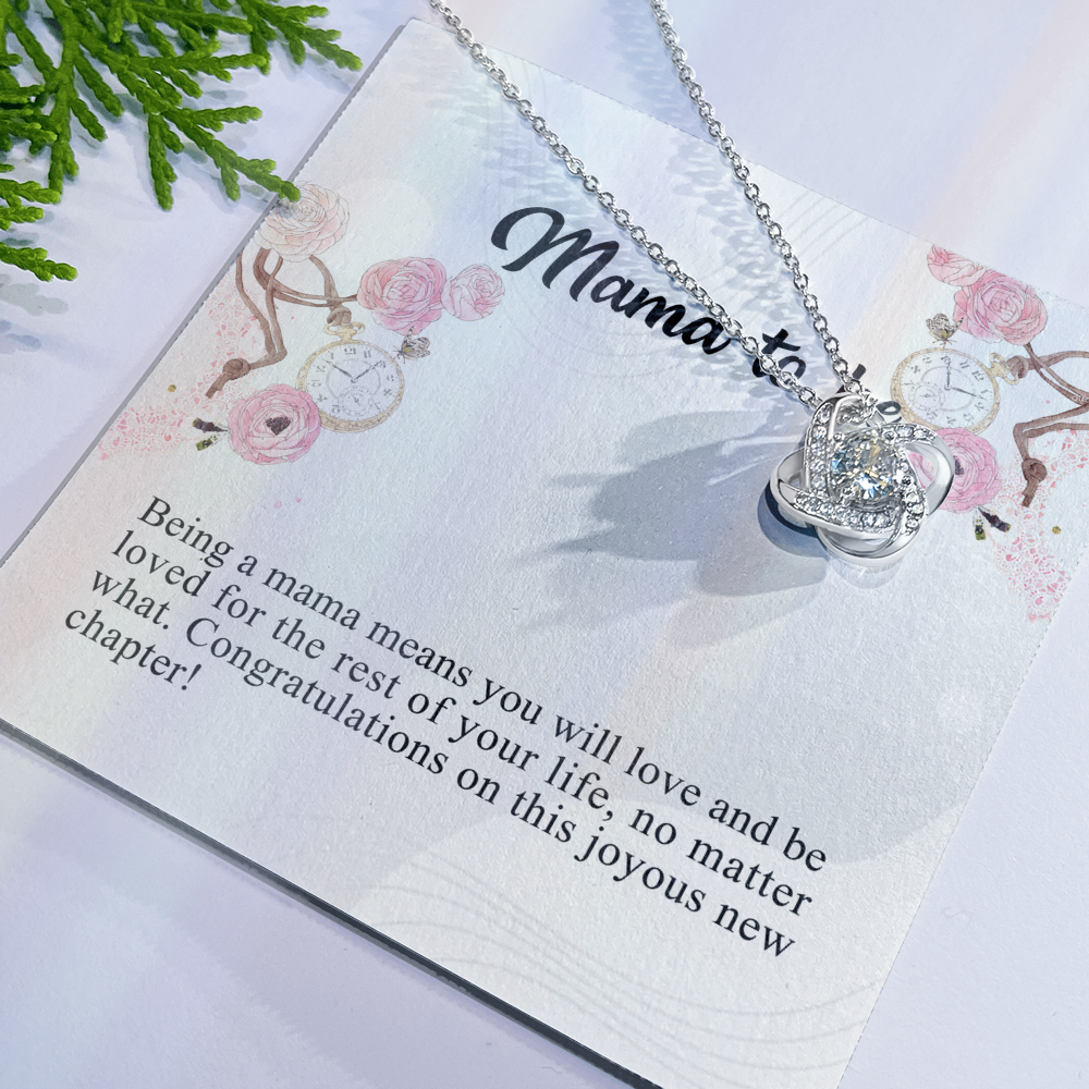 To My Mom Necklace Gift From Son, Happy Mother's Day Love Knot Pendant For Mom On Birthday, Anniversary Necklace Gift Love With Your Son For Mom, Mother Gift Necklace To Son, Mamato Be Gift Necklace