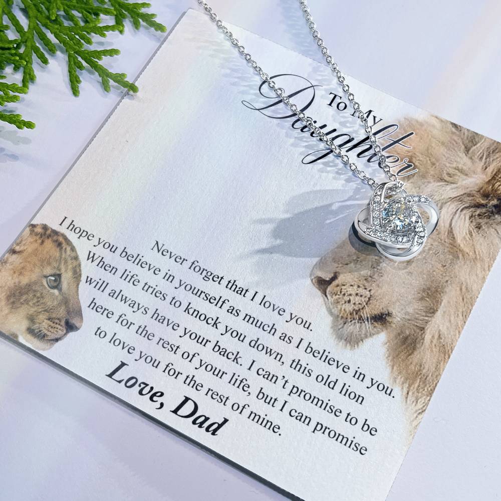 to My Daughter Gift Necklace This Old Lion Will Always Have Your Back Necklace Daughter Necklace From Dad - Daughter gifts from dad Includes Gift Box Jewelry Gift For Girls, Little Girl Necklace