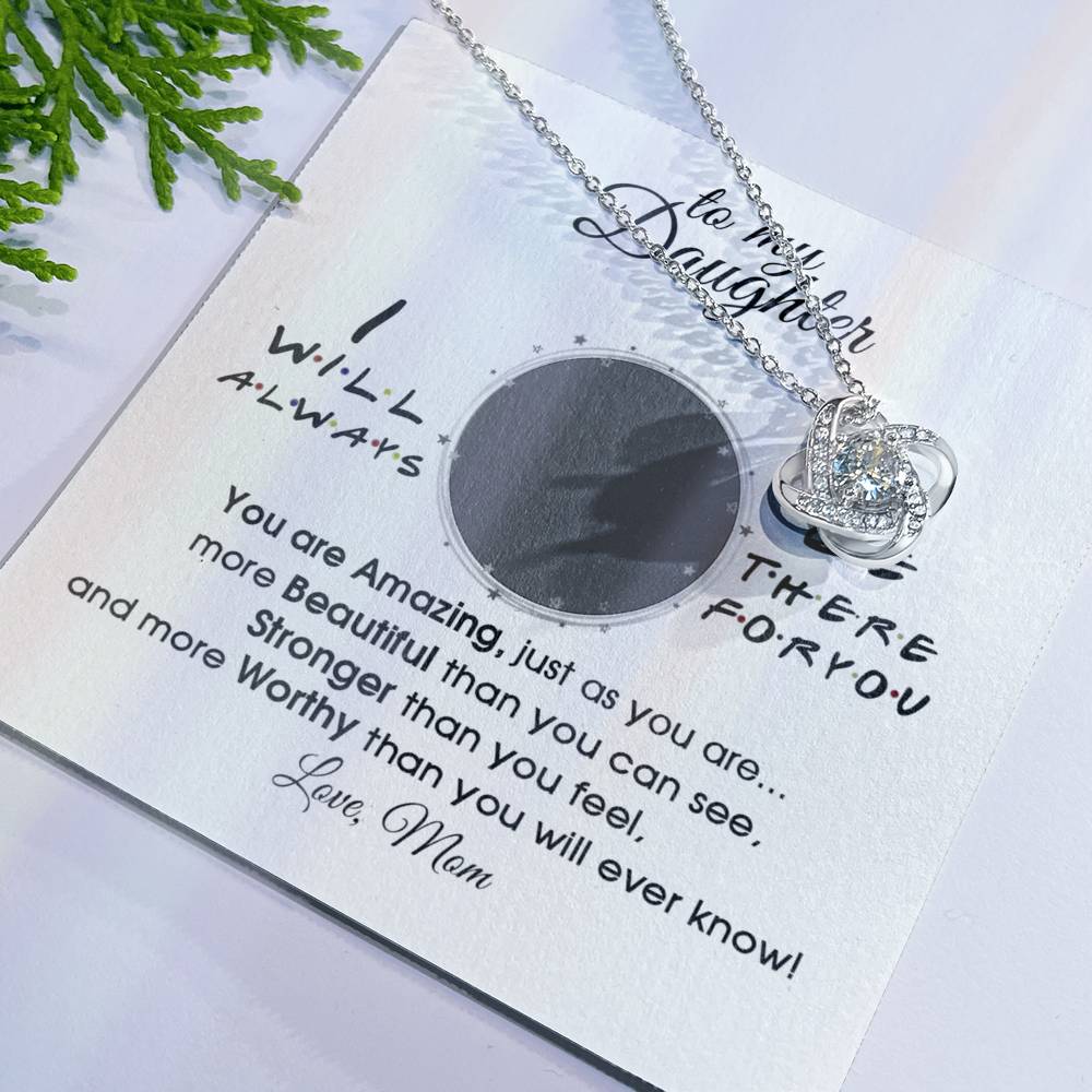 To My Daughter Necklace From Mom - Necklaces For Daughter From Mom, Mother Daughter Necklace, Gifts For Daughters From Mothers, Jewelry Gift For Daughter On Birthday, Christmas, Graduation Gift