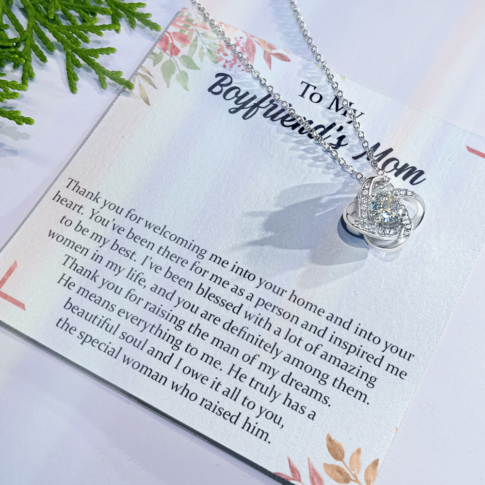 To My Boyfriend's Mom Necklace From Girlfriend, Gift Necklace To Boyfriend's Mom, Necklace For Boyfriend's Mom On Mothers Day Birthday Gift Christmas Anniversary, Jewelry For Women Girlfriend's