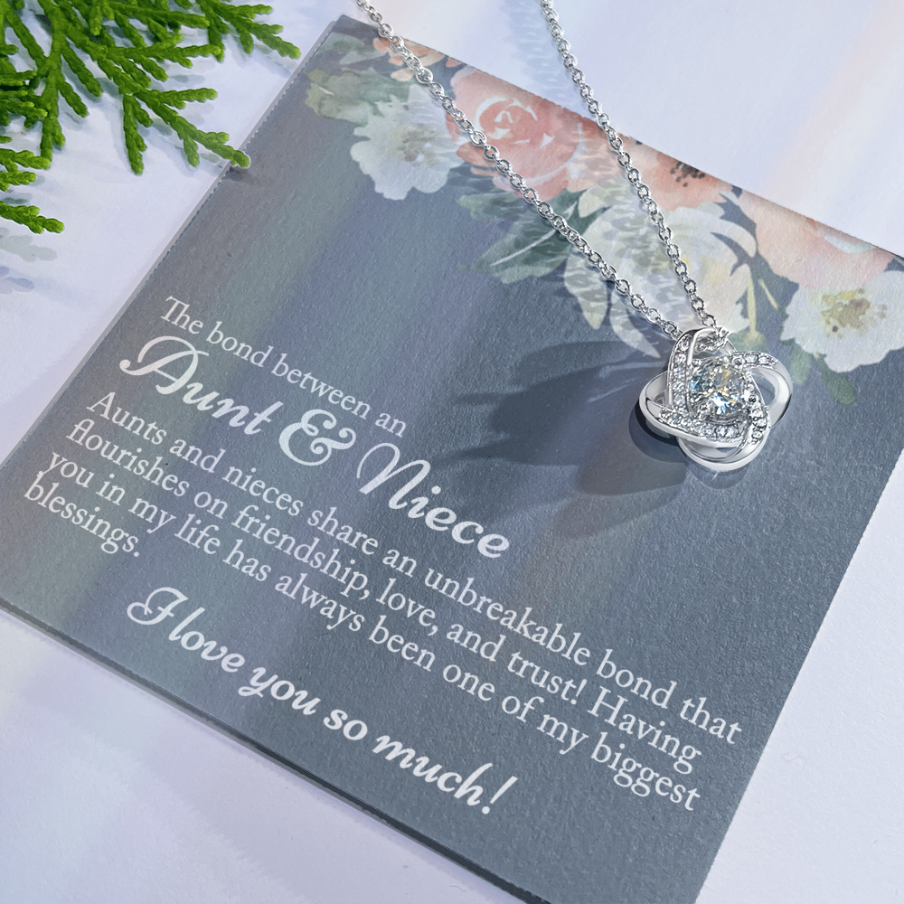 Aunt Gifts Necklace, The Bond Between An Aunt Love Knot Necklace, Gifts Necklace for Aunt Gifts from Niece, Necklaces for Women, Aunt Niece Necklace Gifts for Aunt Niece Stepmother Daughter