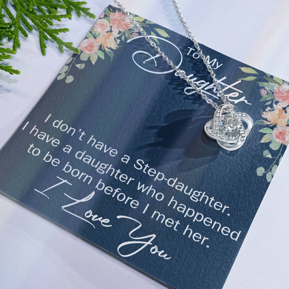 To My Daughter Necklace Gift From Mom Or Dad, Necklace Pendant for Daughter Gift On Graduation Gift Christmas Birthday Gift for Daughter Gift Set Jewelry Gift for Girls, Her Step Daughter Necklace