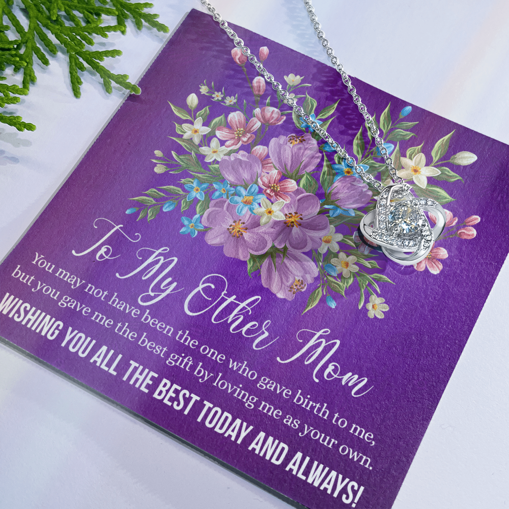 Other Mom Gift Necklace - To My Other Mom Love Knot Necklace From Daughter Wishing You All The Best Today And Always Necklace Gift For Mom, Mother In Law Gift Necklace On Birthday Gift, Anniversary