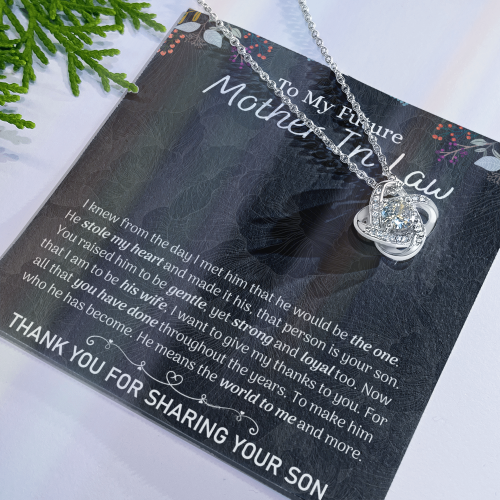 To My Future Mother In Law Necklace, To My Mother In Law Love Knot Necklace From Son, Future Mother In Law Gift Necklace, Future Mother In Law Pendant Gift, Jewelry Gift For Women, Mother In Law