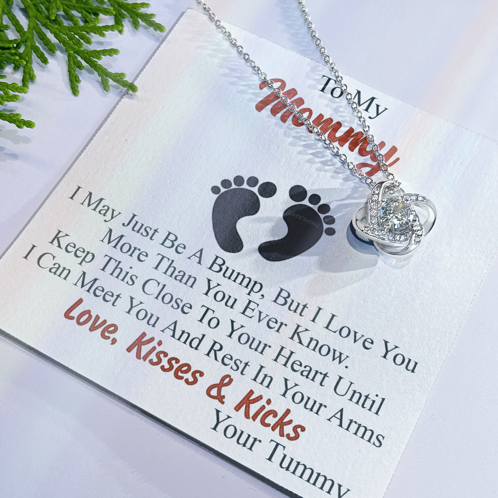 To My Mommy Love Knot Necklace Trendy Gift for First Time Mom Gifts for Family