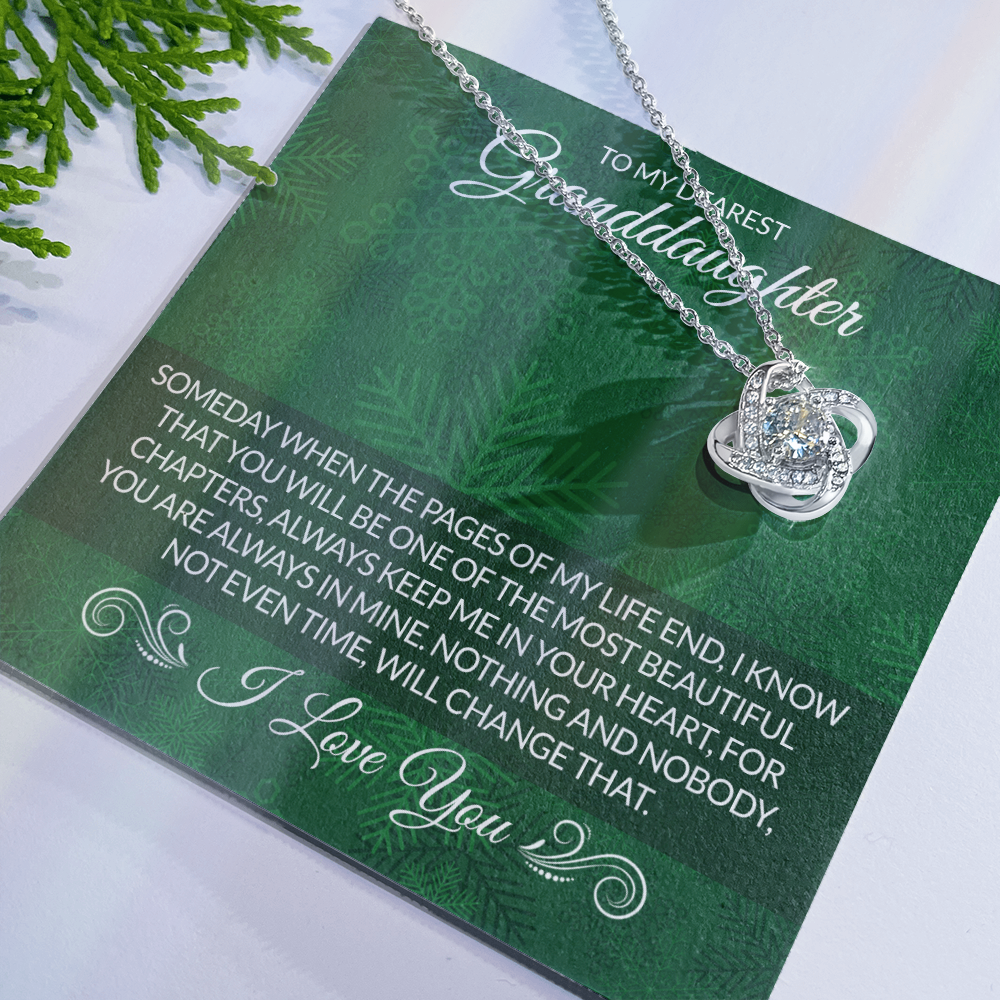 Granddaughter Gifts Necklace From Grandma Grandmother or Grandpa Grandfather - To My Dearest Granddaughter Graduation Birthday Pendant Jewelry Gift For Girls On Birthday, Graduation Gift, Christmas