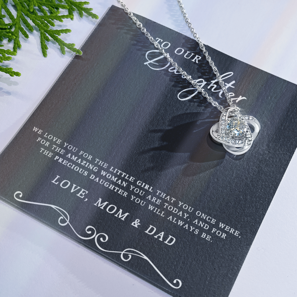 To My Daughter Gift Necklace From Mom And Dad, Daughter Gifts From Dad, Mother To Daughter Necklace Chain, Badass Daughter Jewelry Gift For Girls, Daughter On Birthday, Graduation Gift, Christmas