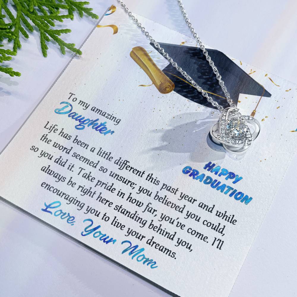 Graduation Gift Necklace for Her, Daughter - To My Daughter Necklace From Mom And Dad To Daughter Necklace, College Graduation Gifts Pendant For Daughter Necklaces High School Graduation Gift