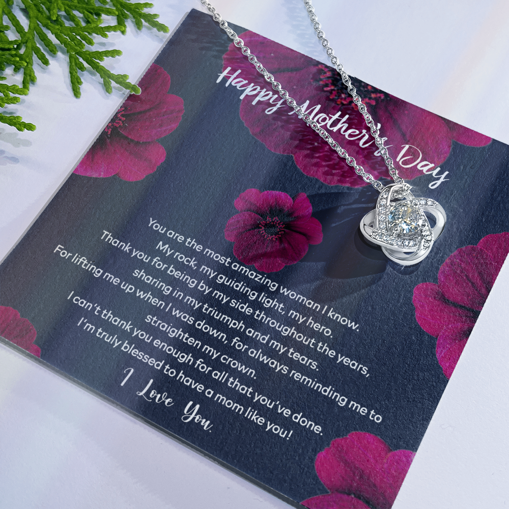 Happy Mother's Day Necklace Gift, To My Mom Necklace From Daughter, You Are The Most Amazing Woman Necklace Gift For Mom, Mother's day Necklace Gift For Mom, Thank You For All Mother Gift Necklace