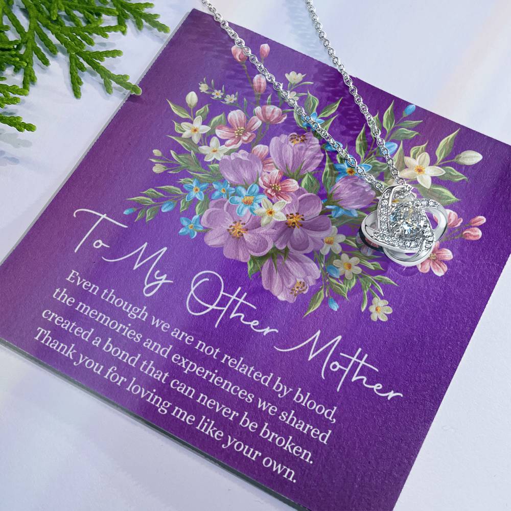 Mother Necklace, To My Other Mother Love Knot Necklace Gift From Daughter, Mother And Daughter Gift Necklace Personalized Gift Necklace For Mom, Thank You Pendant, Love Knot Necklace Gift For Women Love Knot Necklace 6323