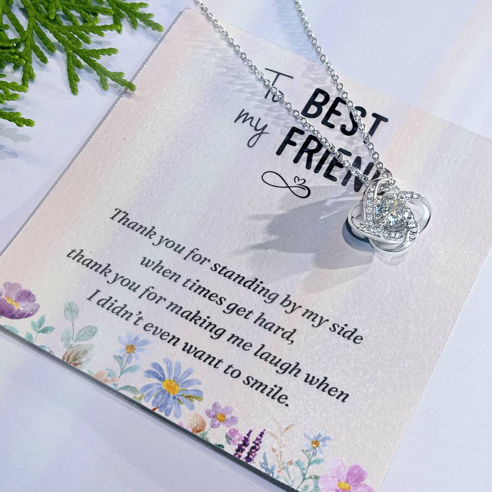 To My Best Friend Necklace Gift For Her On Xmas, Thank You Jewelry For Friend
