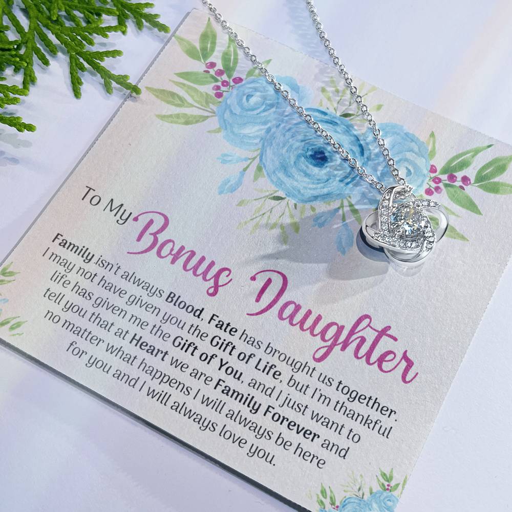 To My Bonus Daughter Gift Necklace, Bonus Daughter Gift Necklace, Step Daughter Necklace Gifts For Stepdaughter Gifts For Bonus Daughter , Step Daughter Gifts Jewelry Gift For Girls, Bonus Daughter