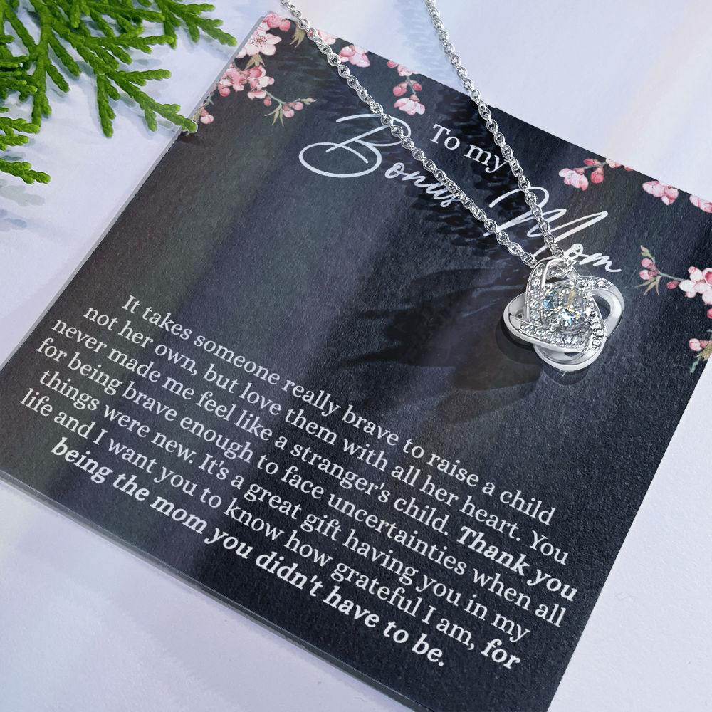 Bonus Mom Gift Necklace, To My Bonus Mom Necklace From Bonus Son, Mother And Son Gift Necklace Gift For Her, Bonus Mother Gift Necklace On Mothers Day, Birthday Gift Anniversary, Jewelry For Women