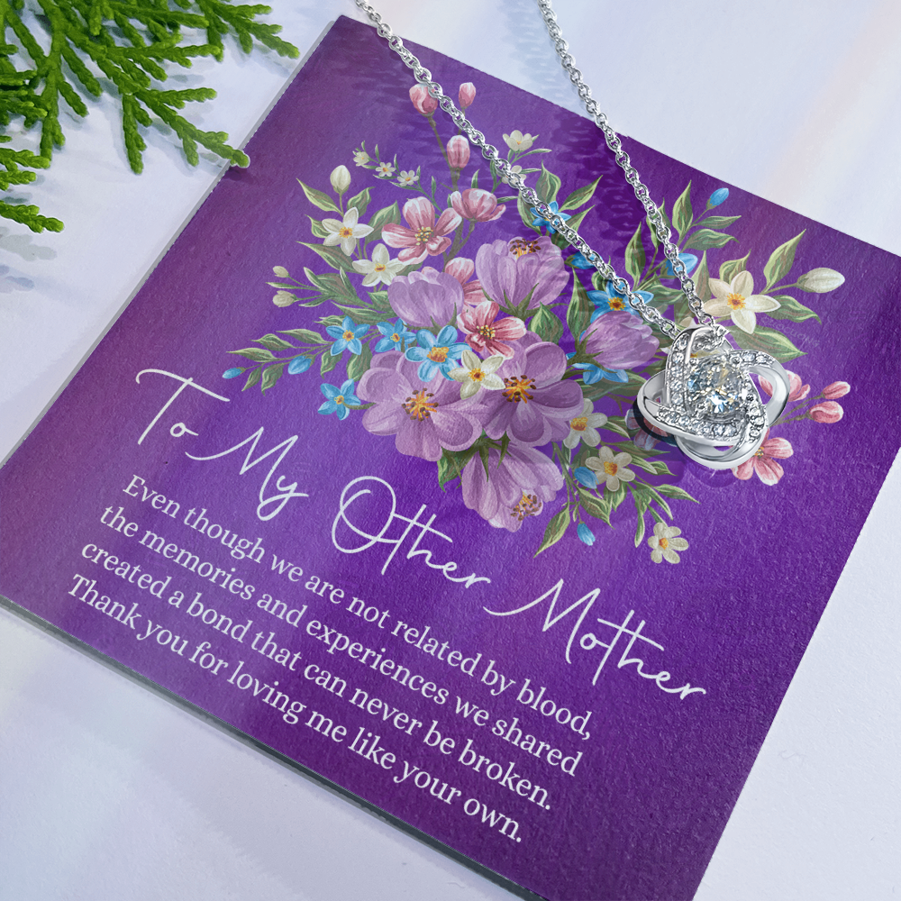 Mother Necklace, To My Other Mother Love Knot Necklace Gift From Daughter, Mother And Daughter Gift Necklace Personalized Gift Necklace For Mom, Thank You Pendant, Love Knot Necklace Gift For Women