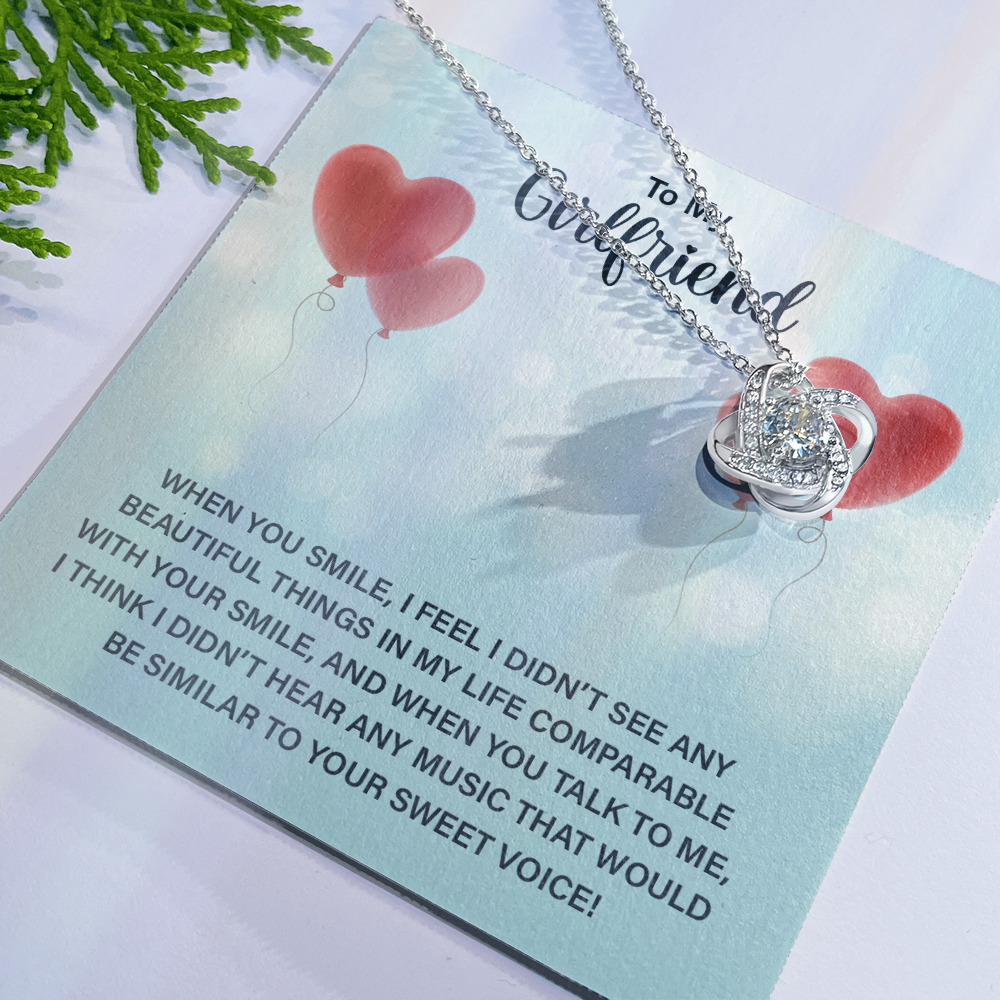 Girlfriend Gift Jewelry For Her, To My Girlfriend Necklace From Boyfriend Xmas