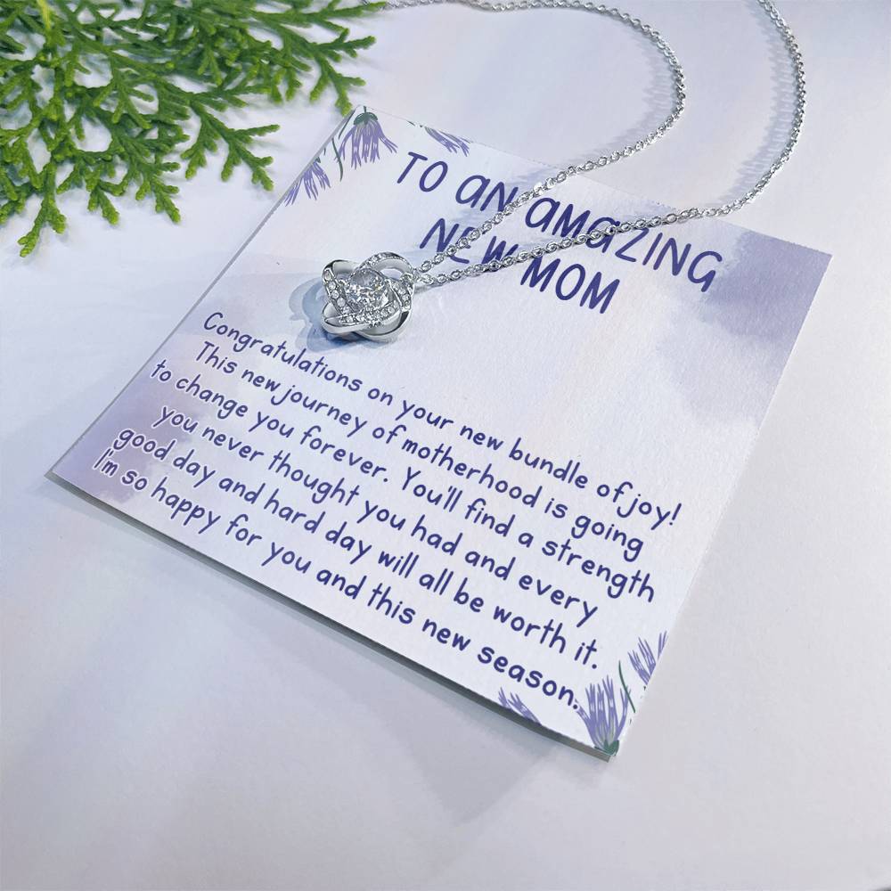 To An Amazing New Mom Necklace, Gift Necklace for New Mom, Congratulations Necklace For New Mom, To My New Mom Necklace From Daughter, Son, Mother Daughter Necklace, New Mom Necklace Gift For Wom