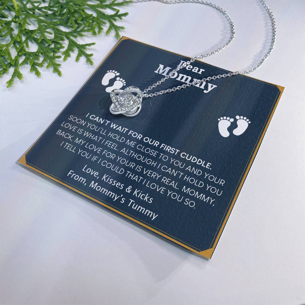 Pregnant Wife Gift,Interlocking Hearts Necklace, Mother's Day Gift,New Mom Gift