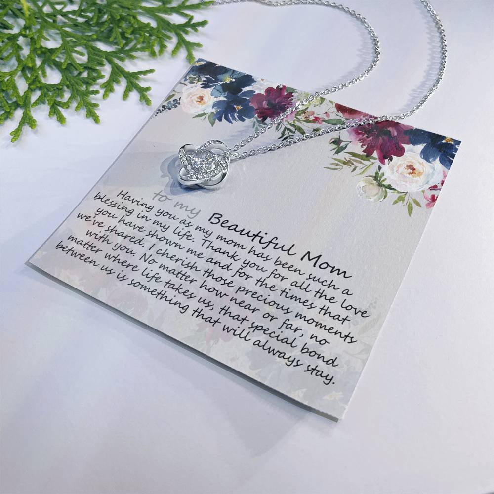 To my Beautiful Mom Necklace Mother's Day Gift Jewelry For Mother, Mom Gifts