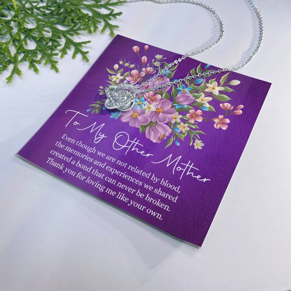 Mother Necklace, To My Other Mother Love Knot Necklace Gift From Daughter, Mother And Daughter Gift Necklace Personalized Gift Necklace For Mom, Thank You Pendant, Love Knot Necklace Gift For Women Love Knot Necklace 6323