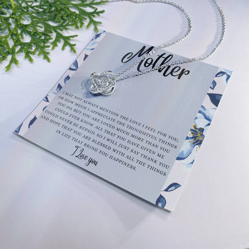 Mothers Day  Gifts For Mom  Mom Necklace  To My Mom  Best Mom Necklace 175249049467 Love Knot Necklace 6323