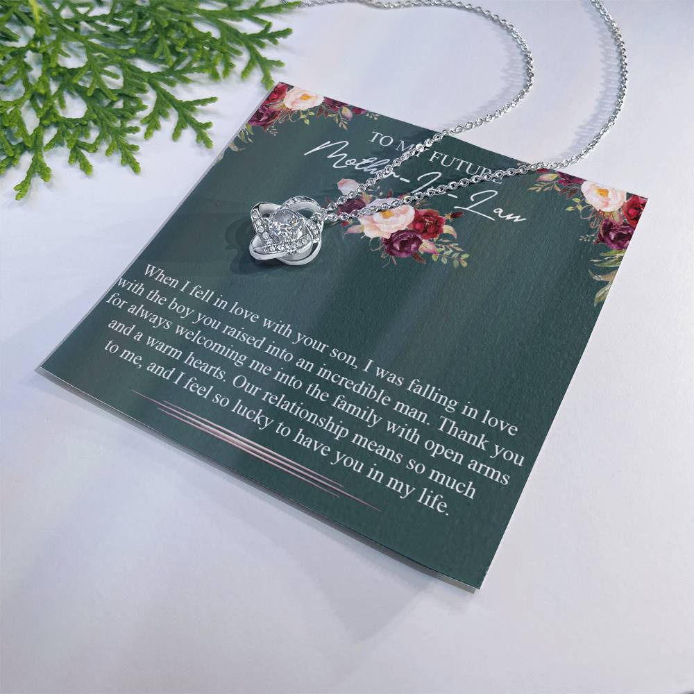 Future Mother In Law Necklace, To My Future Mother In Law Necklace From Son Mother In Law Love Knot Necklace Gift For Mother In Law From Son In Law Mother's Day Necklace Gift From Son In Law Jewelry Love Knot Necklace 6323