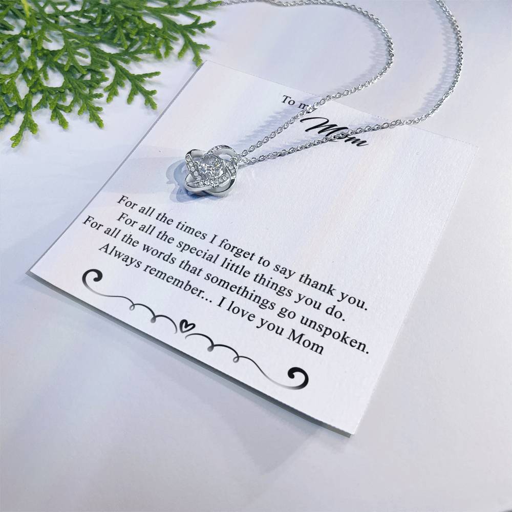 To My Mom Love Knot Necklace Special Gift Birthday Mothers Day Gift For Mom Love Knot Necklace 6323