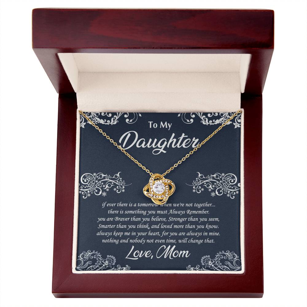 Daughter Gift Necklace From Mom, To My Daughter From Mom, Mother Daughter Necklace, Gifts For Daughters From Mothers, Jewelry Gift For Bonus Daughter On Birthday, Christmas, Graduation