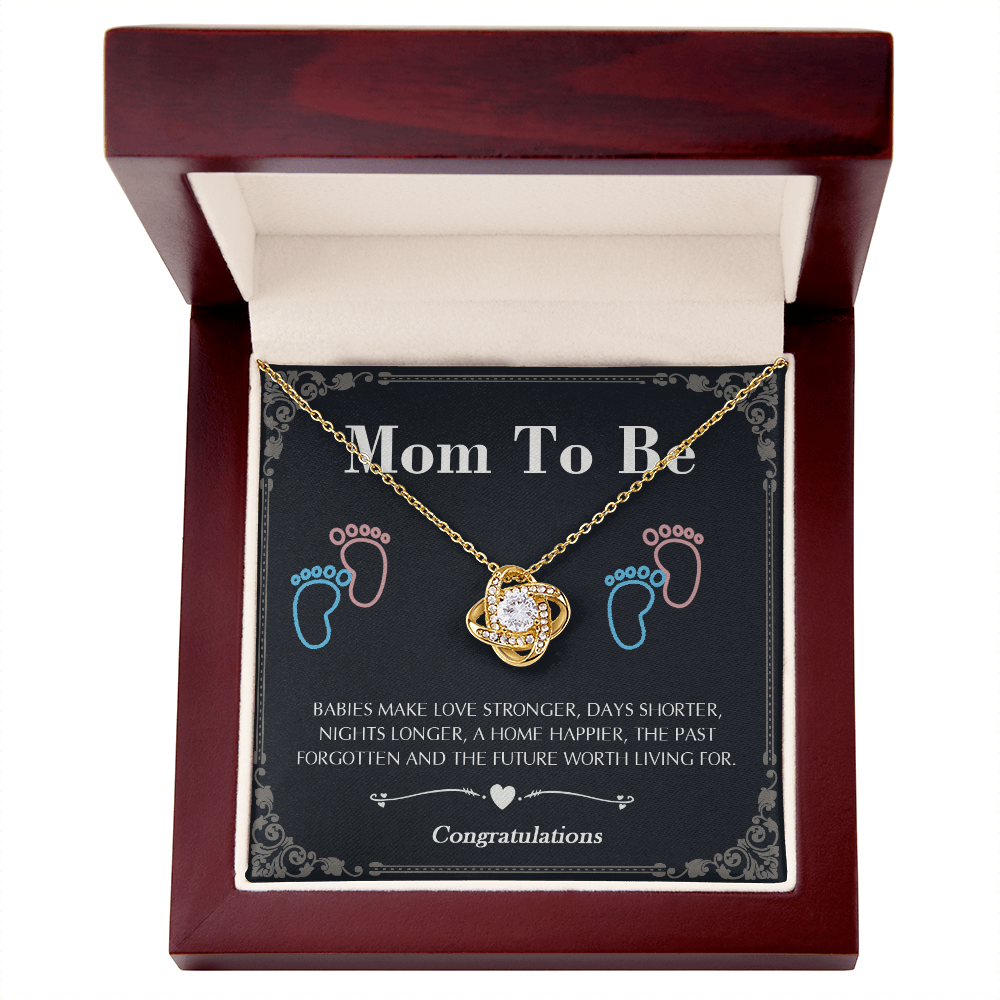 Mom To Be Love Knot Necklace Mom Gift, Gift For New Mom,First Mother's day Gift