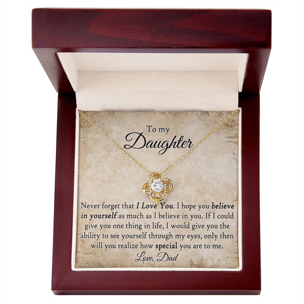 To My Daughter Necklace from Dad Daughter Necklaces Gift from Dad Father Sterling Steel Necklace Jewelry for Daughter Inspirational Gifts for Daughter on Christmas Birthday Graduation Gift