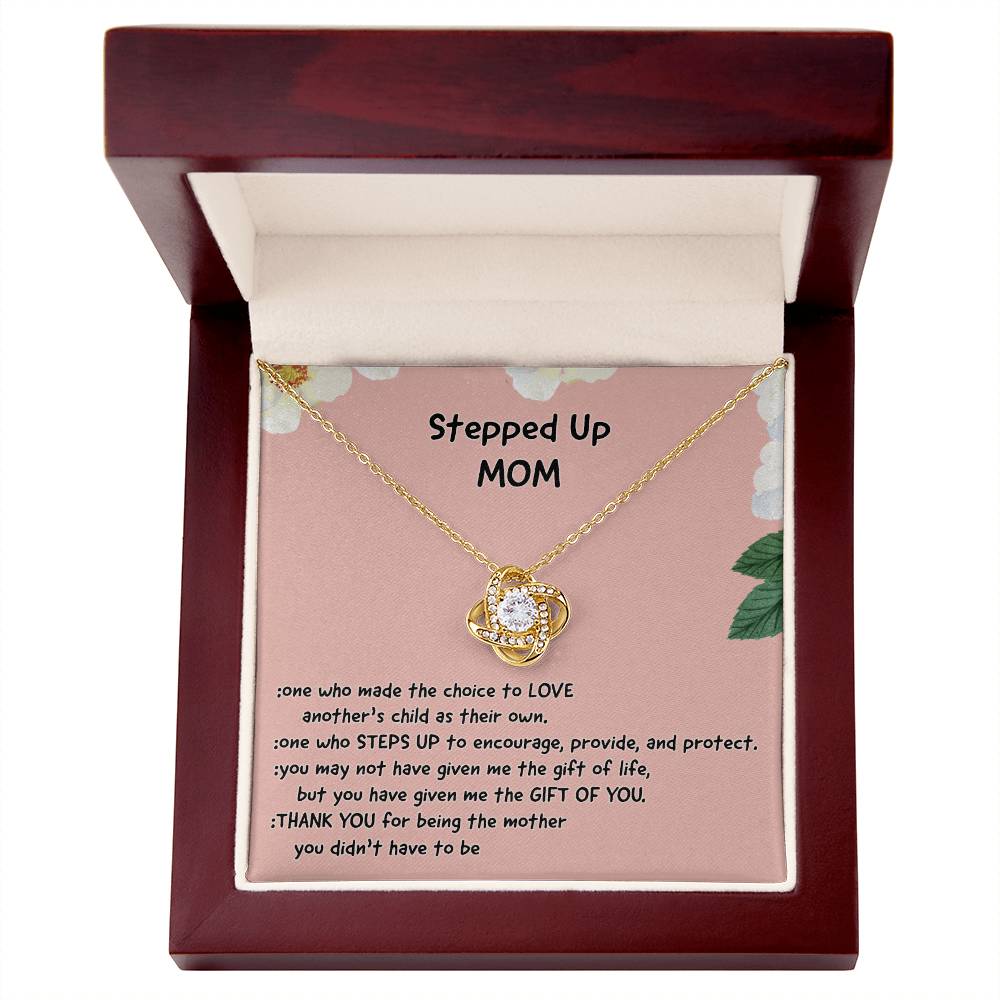 Stepped Mom Necklace, To My Steooed Up Mom Necklace Gift From Daugter, Stepped Up Mom Gift Necklace, Step Up Mommy Necklace To Daughter, Jewelry Gift For Mom On Birthday, Mother's Day Necklace Gift