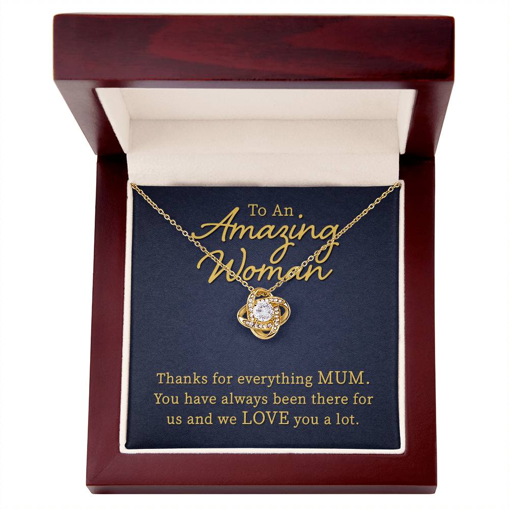 Thank You Mom For Everything Necklace, Happy Mother And Daughter Gift Necklace, To My Mom Necklace From Daughter, Thank You Card Gift For Woman On Mother's Day, Anniversary Necklace Gift For Her