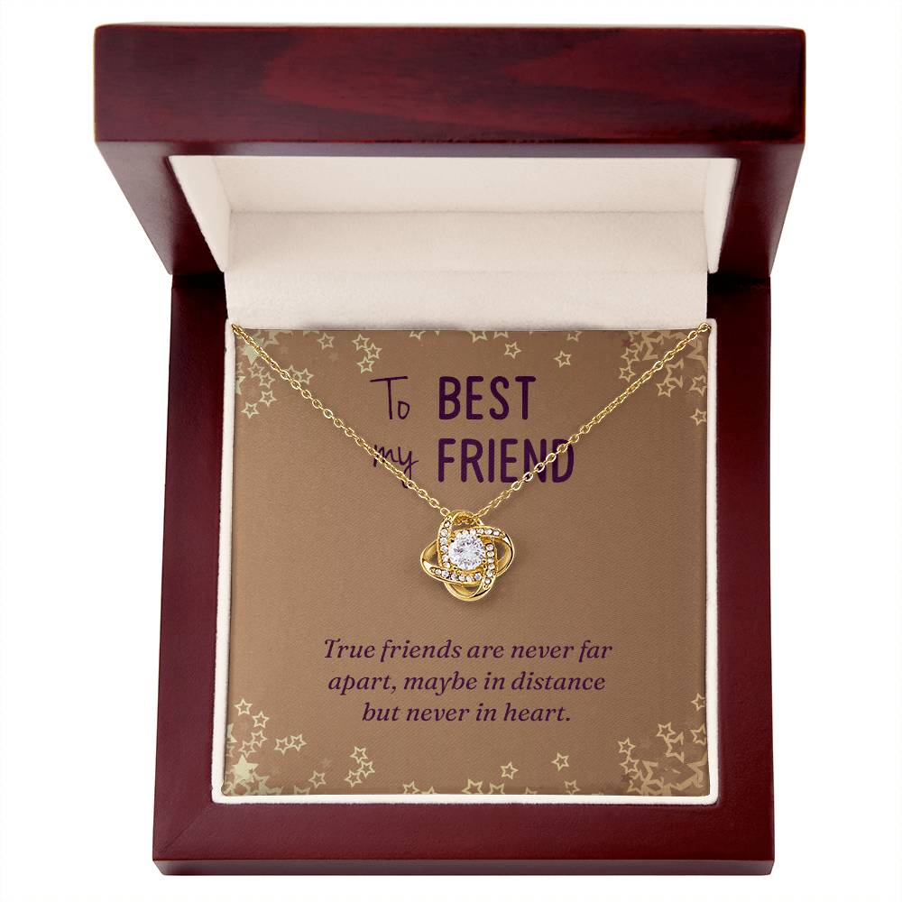 To My Best Friend Necklace Gift For Her On Xmas, True Friend Jewelry Gift To BFF