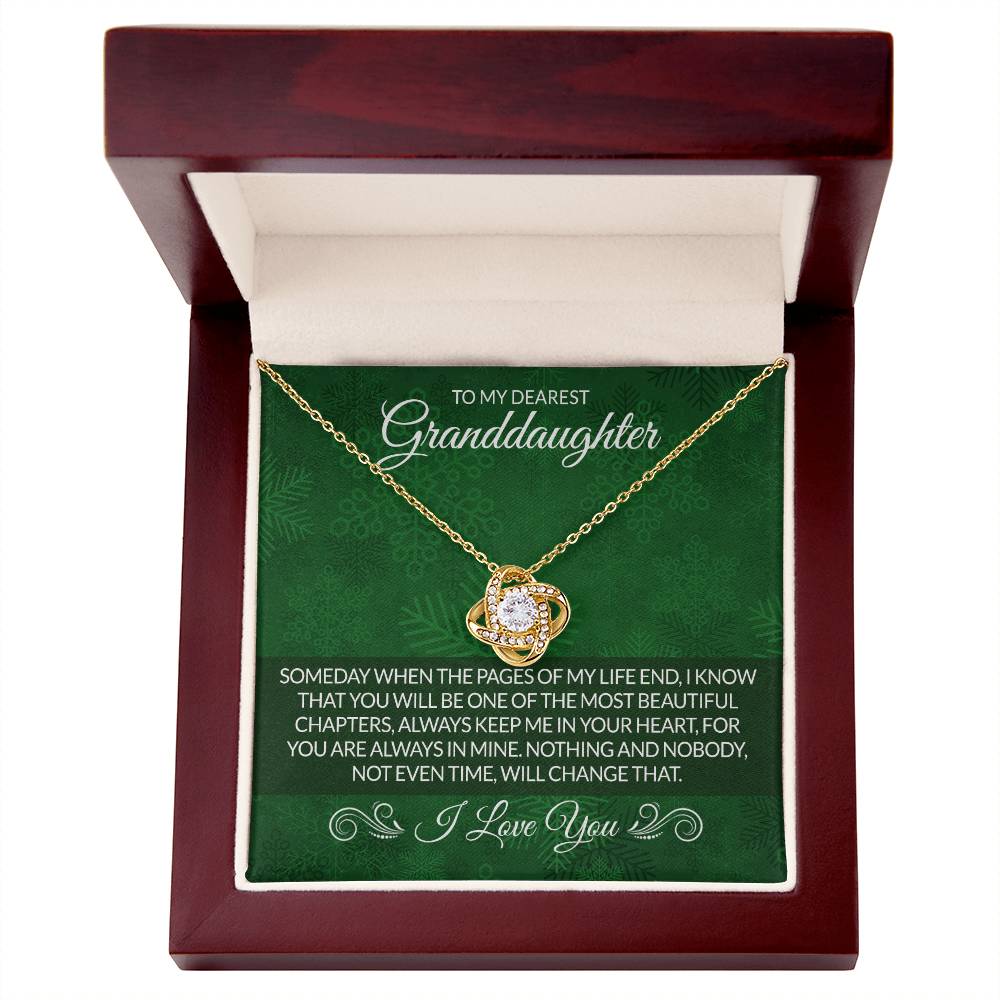 Granddaughter Gifts Necklace From Grandma Grandmother or Grandpa Grandfather - To My Dearest Granddaughter Graduation Birthday Pendant Jewelry Gift For Girls On Birthday, Graduation Gift, Christmas