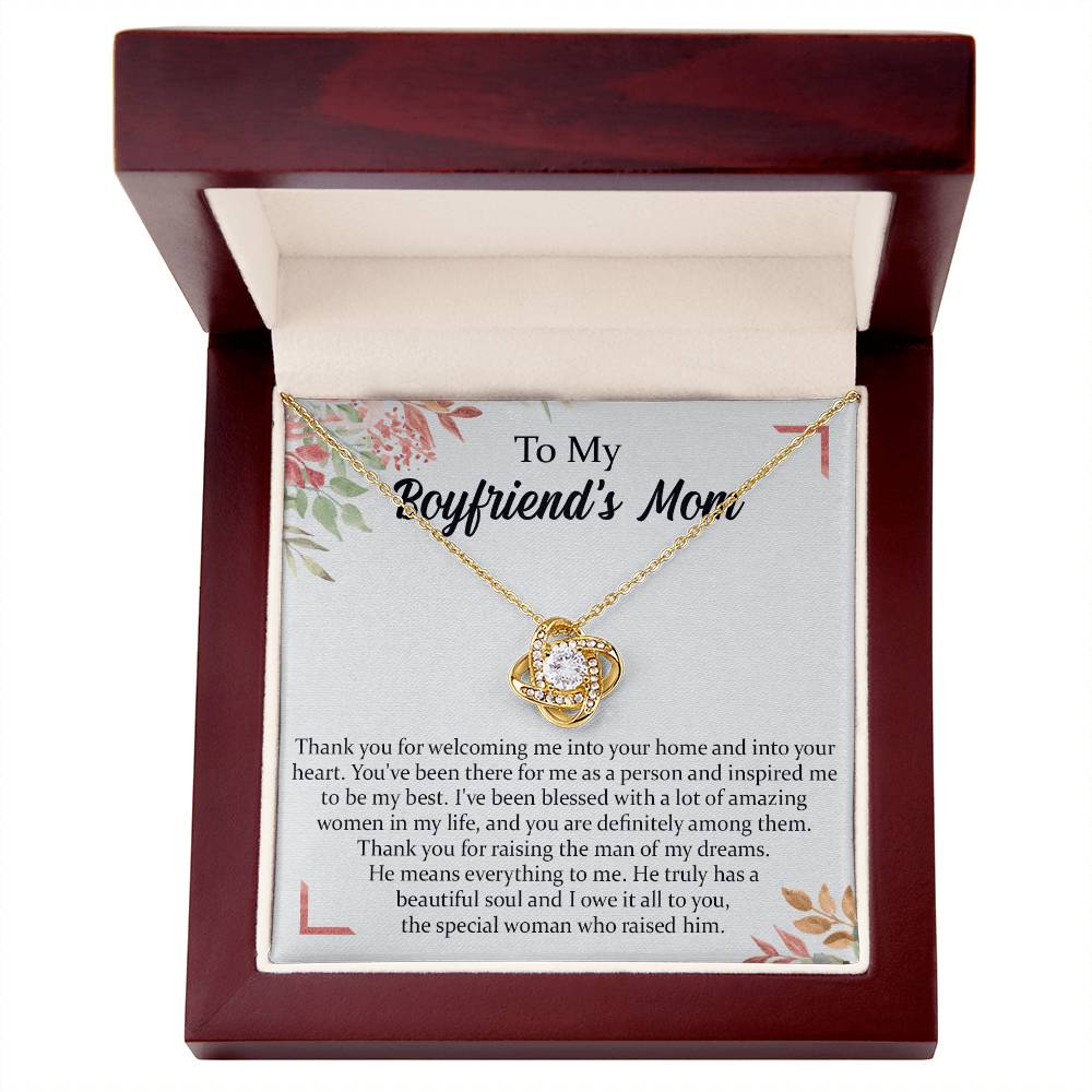To My Boyfriend's Mom Necklace From Girlfriend, Gift Necklace To Boyfriend's Mom, Necklace For Boyfriend's Mom On Mothers Day Birthday Gift Christmas Anniversary, Jewelry For Women Girlfriend's