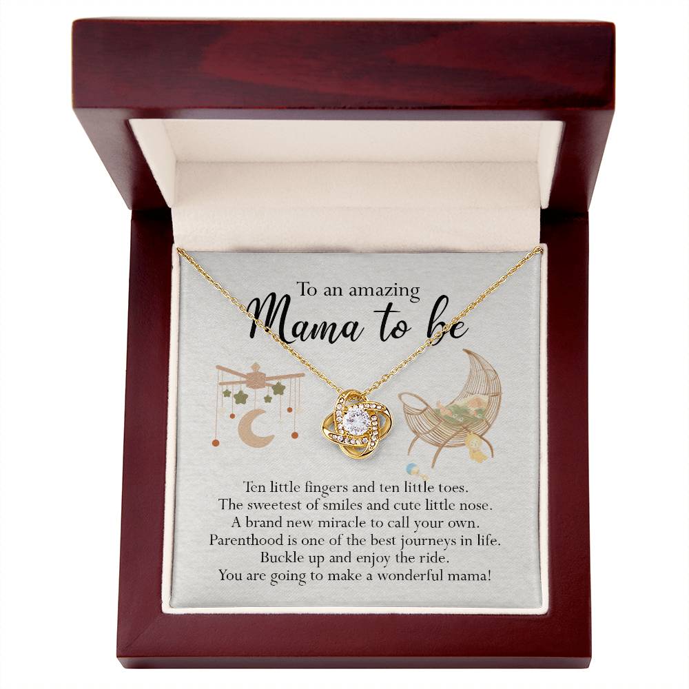 To An Mama To Be Gift Necklace, To An Amazing Mama To Be Love Knot Necklace For New Mom Expecting Mom Mother's Day Gift Idea Necklace For New Mom, Mama To Be Gift Necklace Jewelry Gift for Women