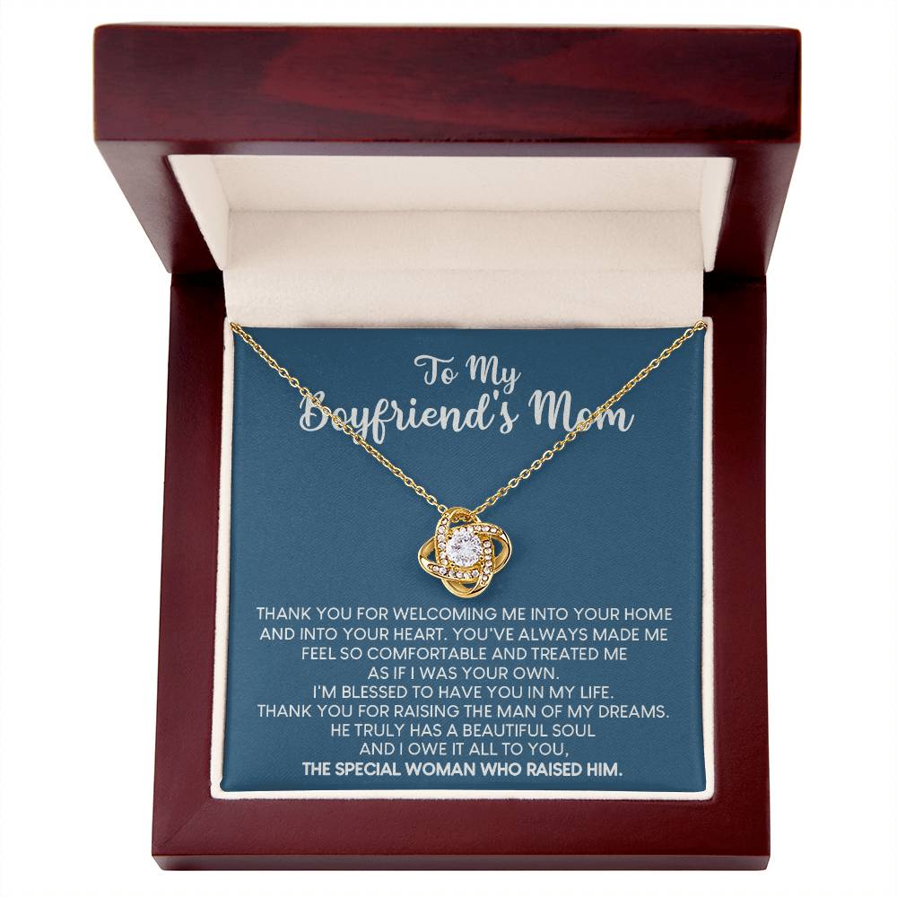 To My Boyfriend's Mom Necklace From Him, Daughter Gift For Mom, Gift Necklace for My Boyfriend's Mom Christmas, Necklace Gift For Bf Mom, Mothers Day Necklace For Boyfriends Mom From Girlfriend Mom