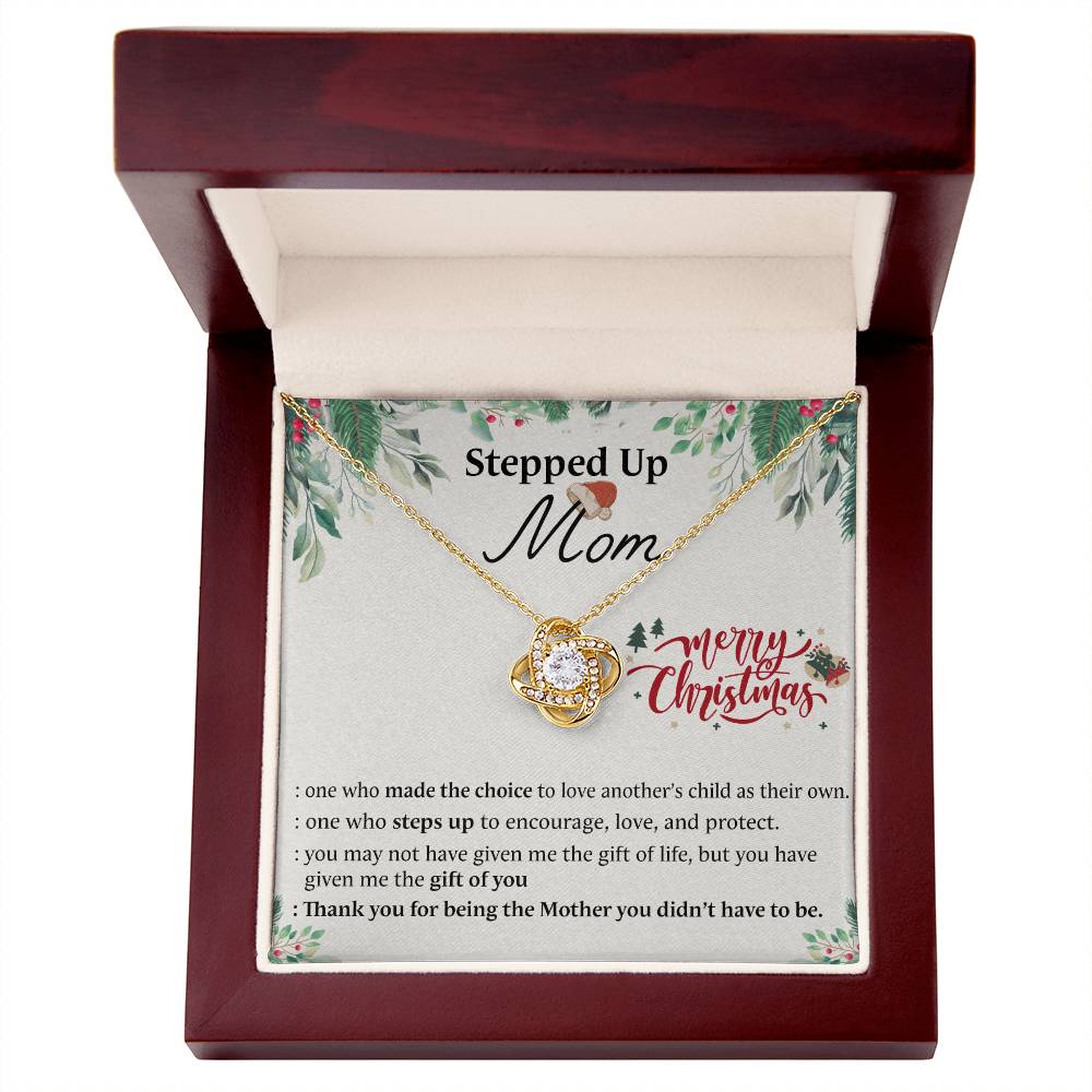 Inspirational StepMom Gifts Necklace Stepped Up Mom Necklace Gift On Christmas Birthday Bonus Mom Gift Necklace To My Stepped Up Mom Necklace From Daughter Son Merry Christmas Necklace Gift For Mom
