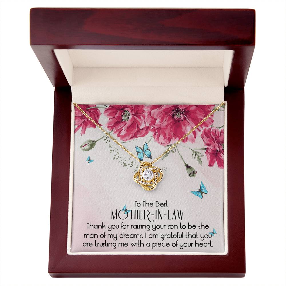 To The Best Mother In Law Love Knot Necklace, Mother In Law Gifts, Mothers Day Gifts Necklaces