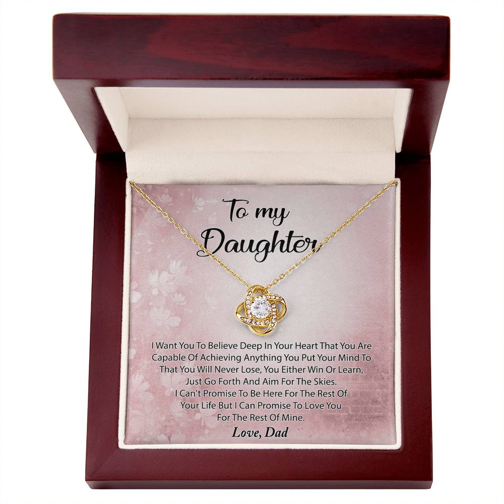 To My Daughter Necklace Gift From Dad, Deep In Your Heart Necklace For Daughter Present Gift On Graduation Birthday Christmas Father And Daughter Jewelry Gift for Girls, Her, Step Daughter Necklace