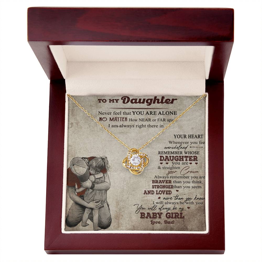 Daughter Gift Necklace From Dad - Father And To My Daughter Necklace From Daddy - Birthday, Graduation Gift For Daughter, Congratulation Gift For Her, Daughter, Jewelry Gift For Girls Little Girls