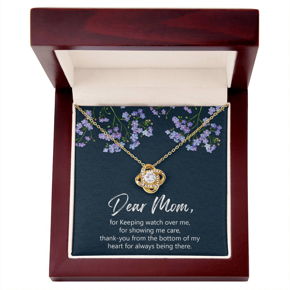 Dear Mom Gift Necklace, To My Mom Necklace From Daughter, Mom Gift Necklace, Mother And Daughter Gift Necklace, Love Knot Pendant Gift For Mom, Thank You For Mom Gift Necklace, Jewelry For Mommy