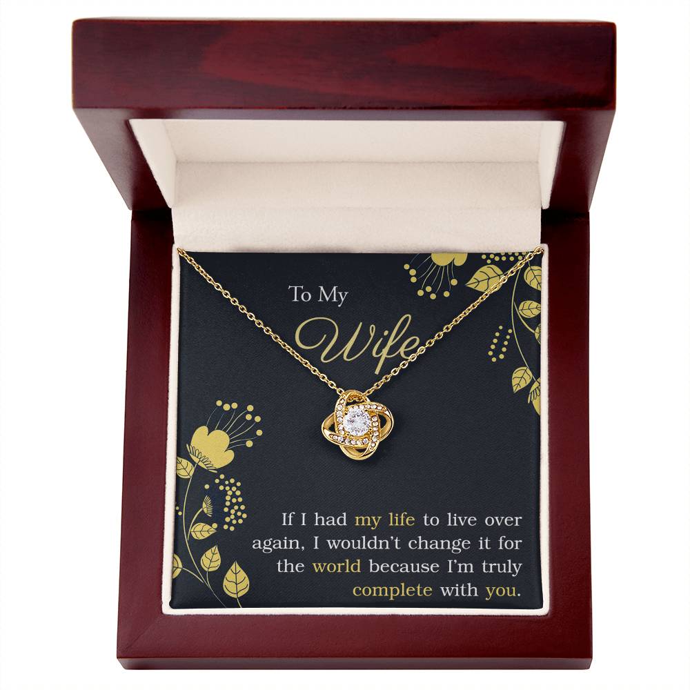 To My Wife Love Knot Necklace From Husband Valentines Day Necklace Gift For Wife Soulmate Gift Necklace Personalized Gift Jewelry For Wife Romantic Gift Necklace Happy Anniversary Necklace For Wife