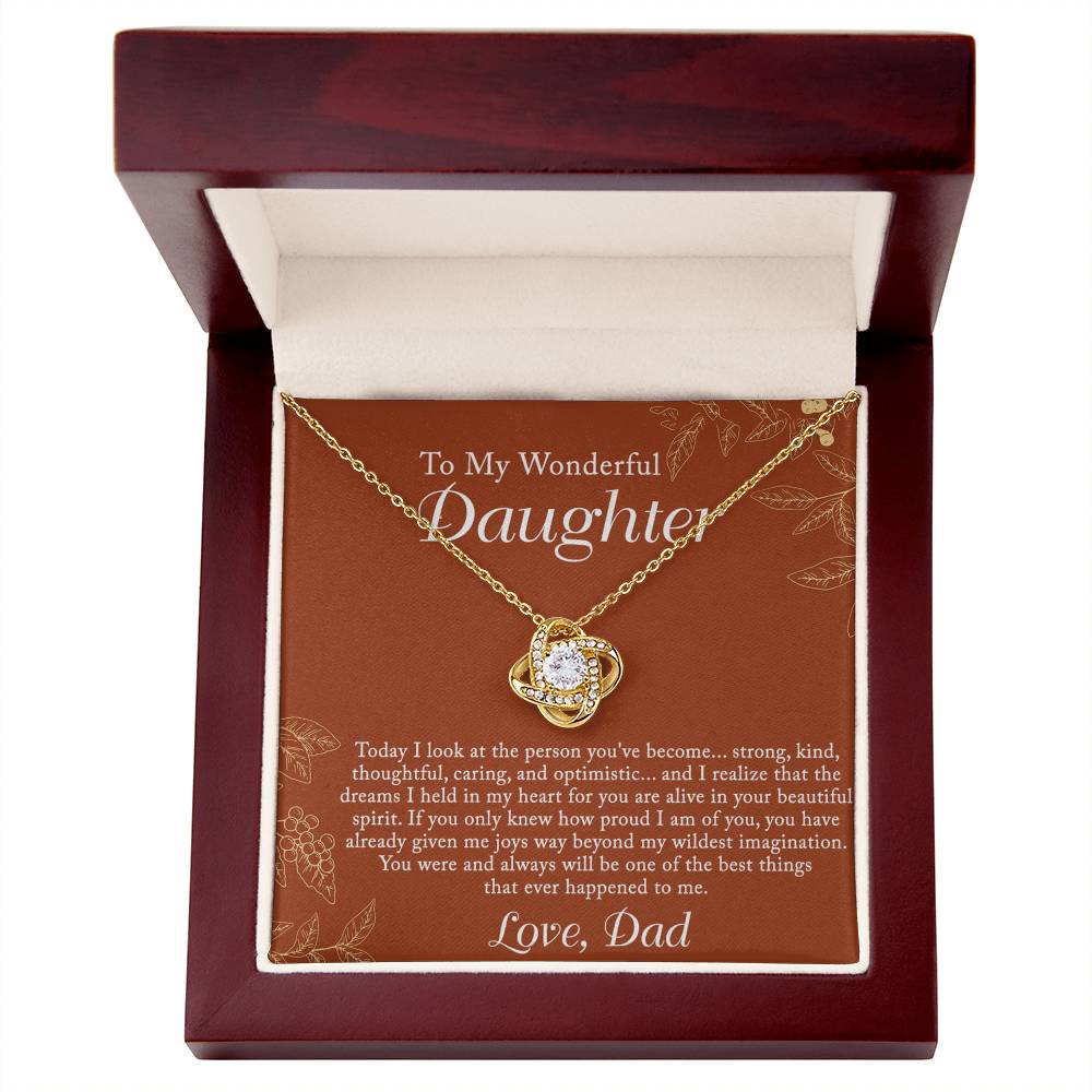 Daughter Gifts Necklace From Dad, To My Wonderful Daughter Necklace From Dad And Daughter Necklace Birthday Gift for Daughter From Dad Christmas Gift For Daughter Necklace, Father Daughter Necklace