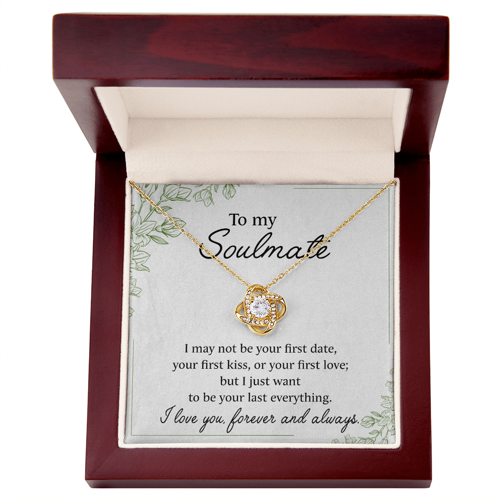 To My Soulmate Love Knot Necklace From Husband Necklace For Wife, Gift Necklace For Girlfriend, Necklace for Girlfriend, Soulmate From Husband, Boyfriend Necklaces for Her, Jewelry Gift For Women
