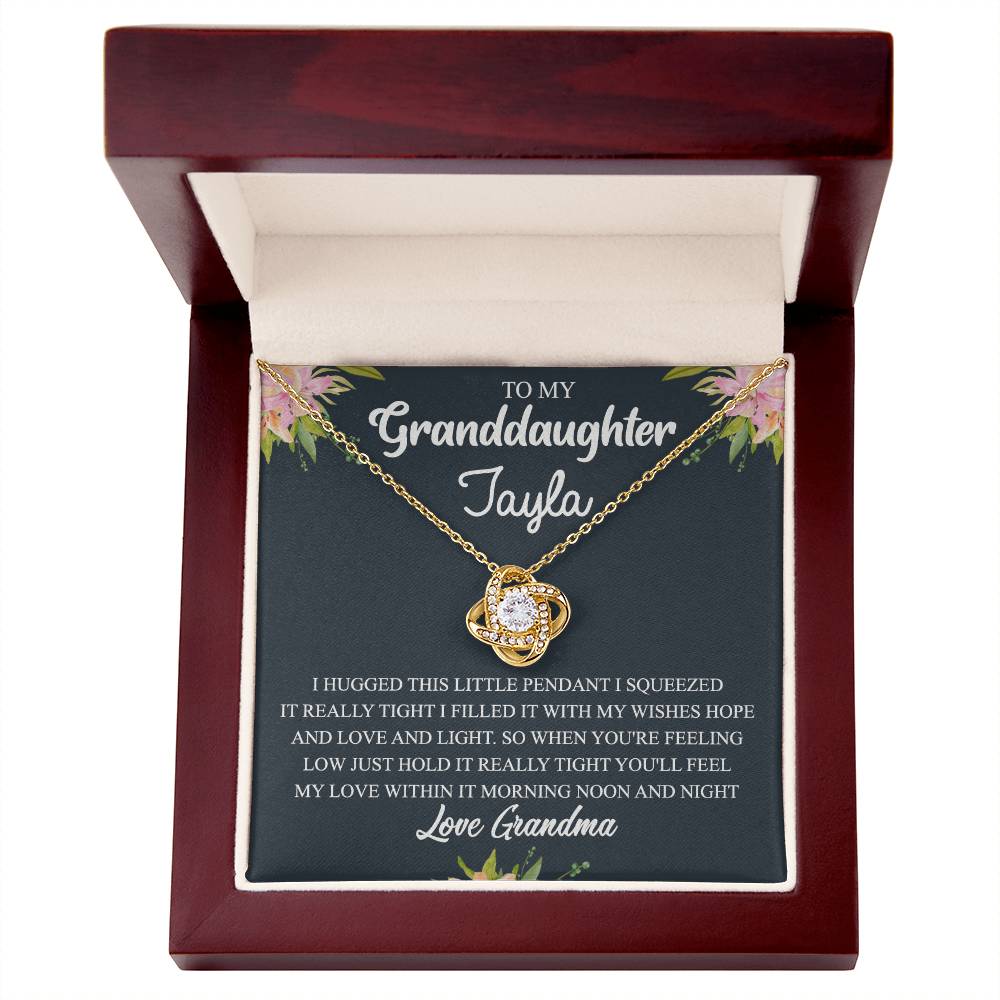 Personalized Gift Necklace For Granddaughter - To My Granddaughter Love Knot Necklace Gift From Grandma To Granddaughter On Birthday Gift Graduation Gift, Christmas Necklace This Little Pendant