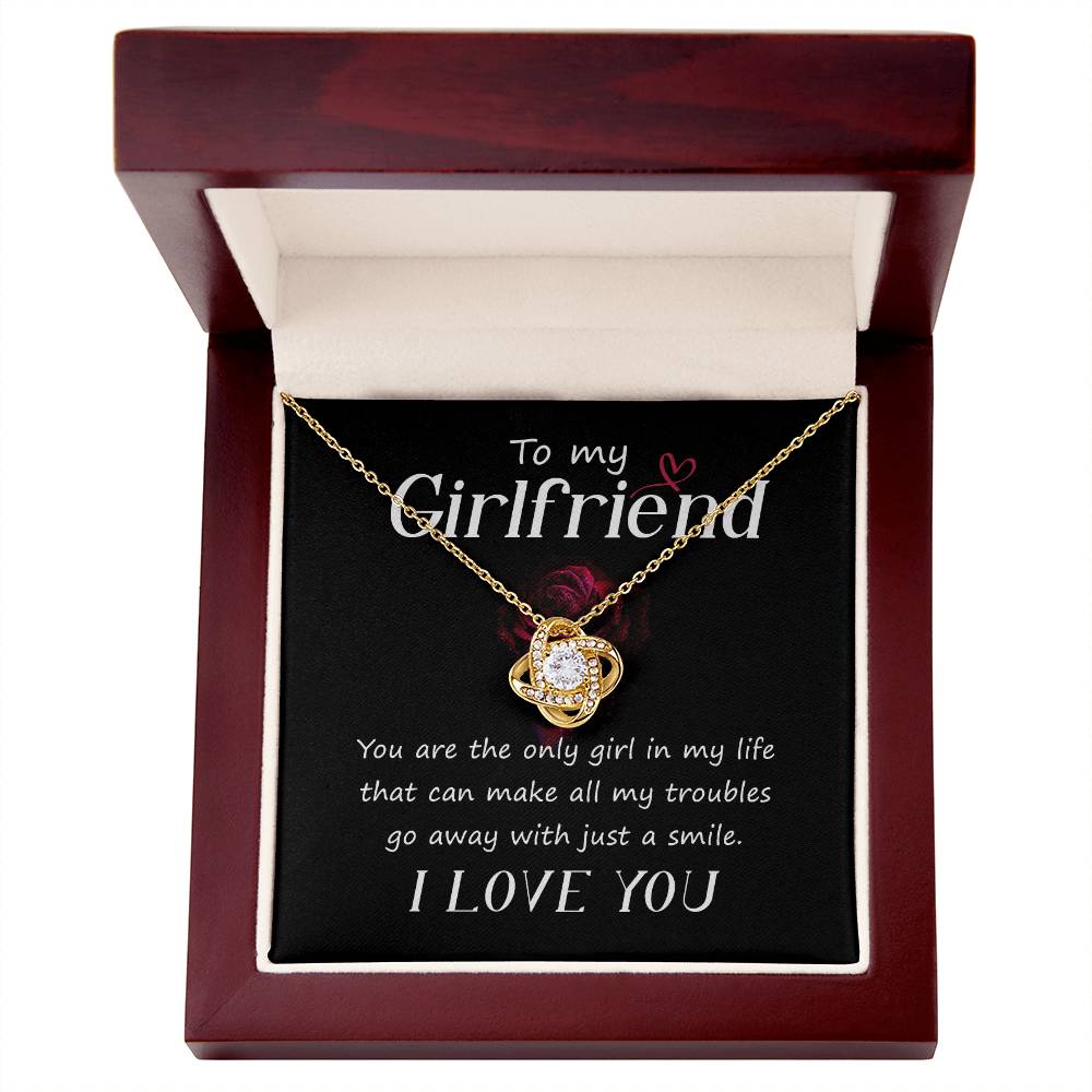 I Love You Necklace Gift For Her, To My Girlfriend Necklace From Boyfriend Xmas